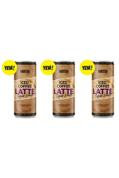 Harras Soğuk Latte Kahve 250ml X 3 Adet ürün görseli 1