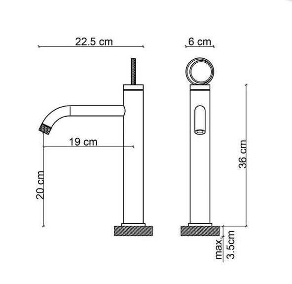FONTANA LAVABO BATARYASI GOLD - Resim 2