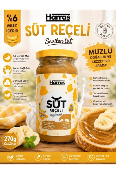 Harras Glutensiz Muzlu Süt Reçeli 270 g ürün görseli 1