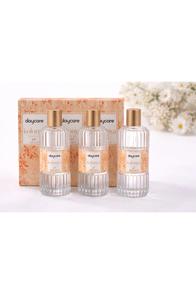 Daycare Bahar Kolonyası 80° 200 ml x 3 Adet | Ferah Bahar Kokusu Cam Şişe Kolonya ürün görseli 1