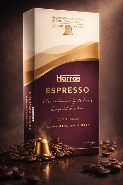 Harras Espresso Kapsül Kahve 10’lu 55 g ürün görseli 1