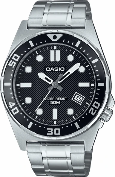 Casio MTD-135D-1AVDF Quartz Çelik Gri Siyah Kadran 44 mm Erkek Kol Saati ürün görseli 1