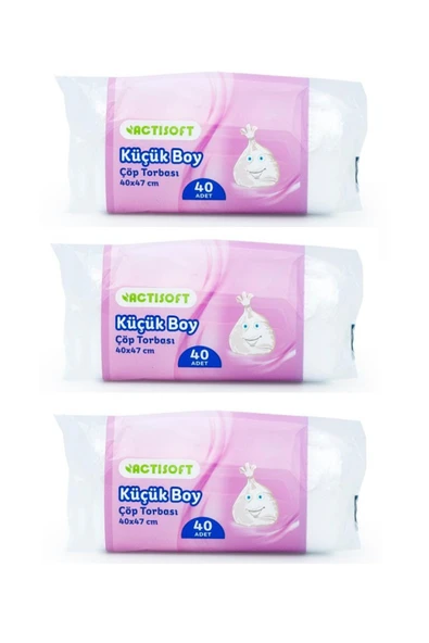actisoft Küçük Boy Çöp Torbası (3 Adet) 40'lı ürün görseli 1
