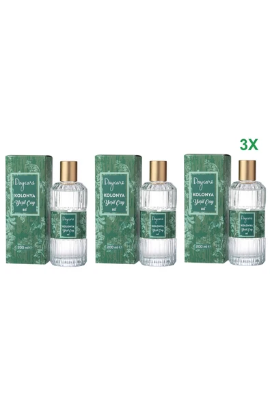Daycare Cam Şişe Yeşil Çay Kolonya 200 ml (3 ADET) ürün görseli 1
