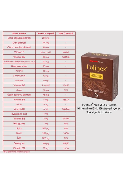 İmuneks Farma Folinex 60 Kapsül - Resim 3