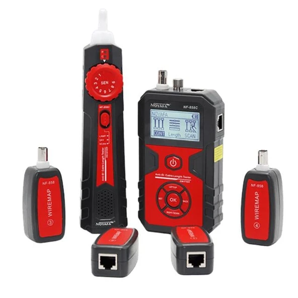 Noyafa NF-858C Rj45/Rj11/Bnc Digital Profesyonel Ağ Kablo Bulucu Test Cihaz ürün görseli 1