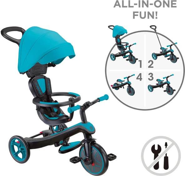 Globber Explorer Trike 4 in 1 Bebek Bisikleti ürün görseli 1
