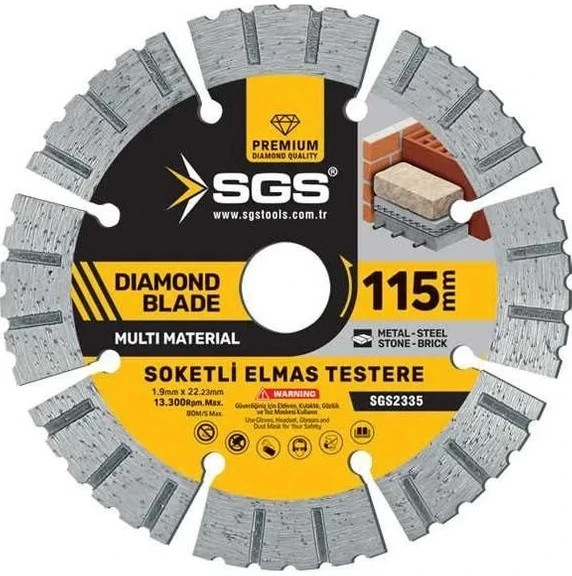 SGS2335 115MM Soketli Elmas Testere Multi Material ürün görseli 1
