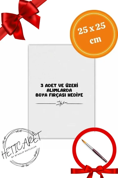 HETicaret 25x25 Tuval 1 Adet - Fırça Hediyeli ürün görseli 1