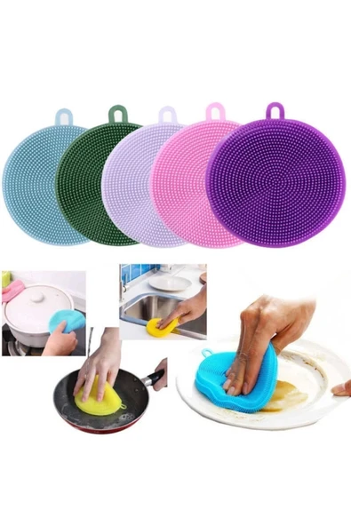 KfcHome 2 Adet Silikon Bulaşık Yıkama Fırçası Tükenmeyen ürün görseli 1