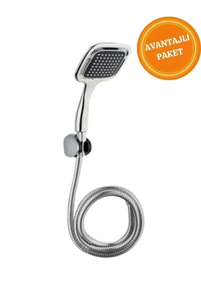 HETicaret Kare Baslıklı Banyo Duş Seti ürün görseli 1