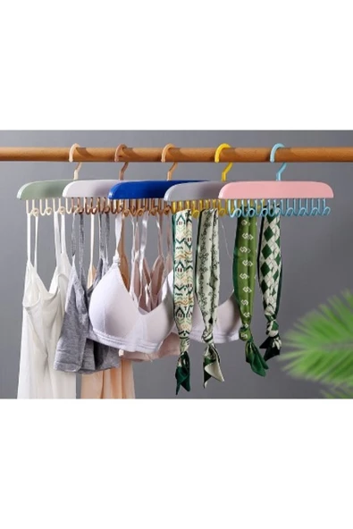 HETicaret Askı Çok Amaçlı Yapışkanlı 8 Kancalı Elbise Askı Portatif Mutfak Banyo Dolap İçi ürün görseli 1
