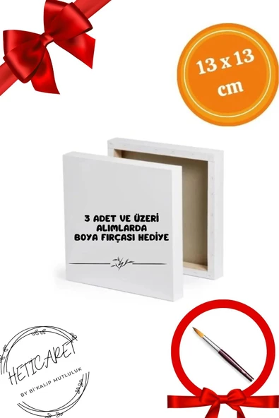 HETicaret Mini Tuval Küçük Boy Resim Tuvali - 1 Adet 13x13 Cm - Fırça Hediyeli ürün görseli 1