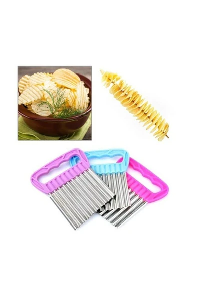Gondol Pratik Patates Meyve Sebze Doğrama Dilimleme Cips Bıçağı ürün görseli 1