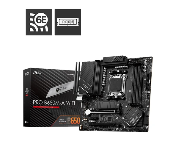 MSI Pro B650M-A Wifi D5 AM5 Hdmi Dp ürün görseli 1
