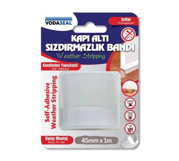 VodaSeal Kapı Altı Sızdırmazlık Bandı 45 mm. - 1 mt. - Şeffaf ürün görseli 1