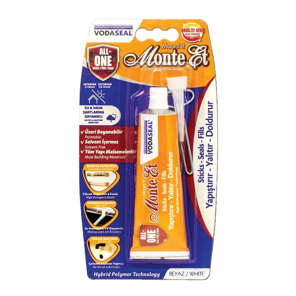 VodaSeal Monte-Et Yapıştır-Yalıt-Doldur Macunu Tüp Beyaz - 75 gr. ürün görseli 1