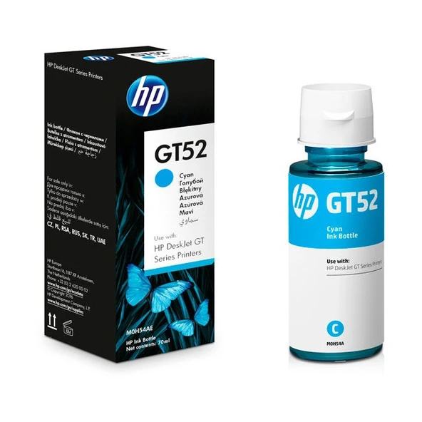 HP M0H54AE Mavi Renkli Mürekkep Kartuş (GT52) ürün görseli 1