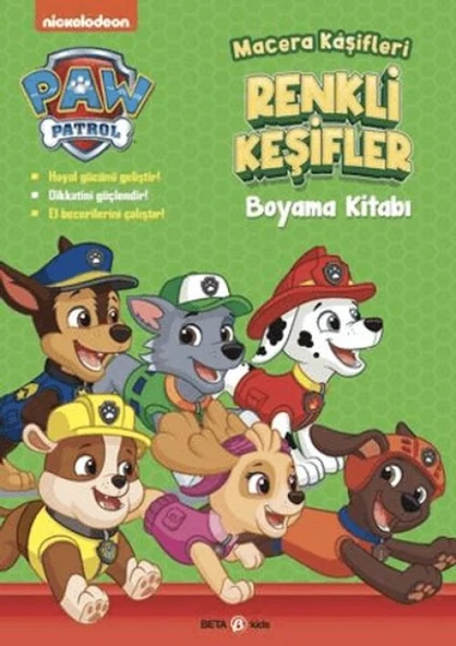 Paw Patrol Macera Kaşifleri Renkli Keşifler Boyama Kitabı ürün görseli 1