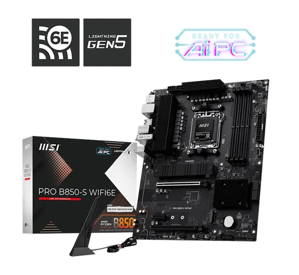 MSI PRO B850-S WIFI6E AM5 Ryzen D5 Hdmi Type-C ürün görseli 1