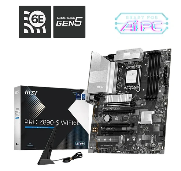 MSI PRO Z890-S WIFI6E DDR5 1851P Hdmi Dp ürün görseli 1