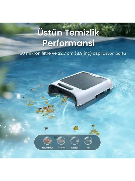 Aiper Ecosurfer S2 Güneş Enerjili Havuz Yüzey Robotu Tekil Ürün Temizlik İçin Tasarlandı ürün görseli 1