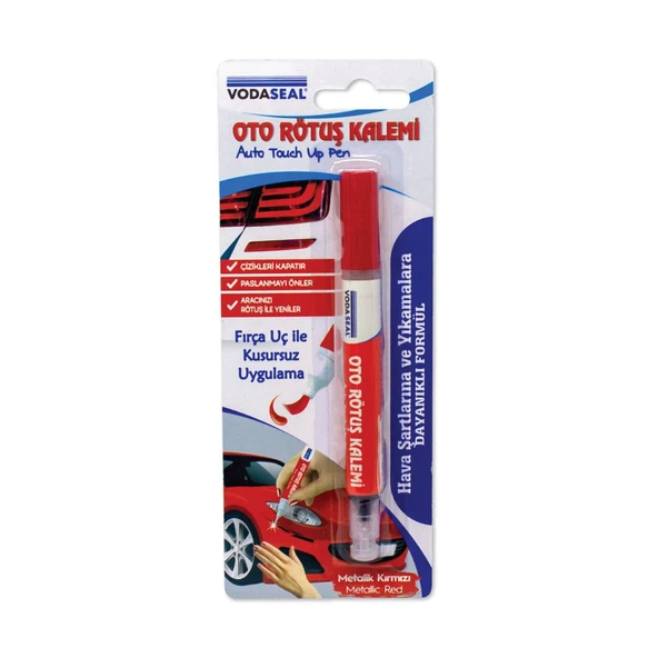 VodaSeal Fırça Uçlu Oto Rötuş Kalemi 5 ml. - Metalik Kırmızı ürün görseli 1