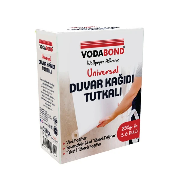 VodaBond Universal Tekstil-Vinil Duvar Kağıdı Tutkalı Şeffaf Toz - 250 gr. ürün görseli 1