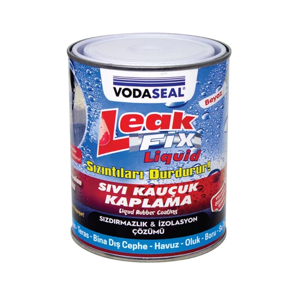 VodaSeal LeakFix Kauçuk Kaplama Sızdırmazlık Boyası 800 gr. - Beyaz ürün görseli 1