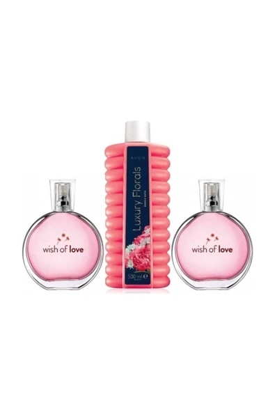 Wish Of Love Edt 50 ml Kadın Parfüm 2 Adet + Luxury Florals Duş Jeli 500 ml ürün görseli 1