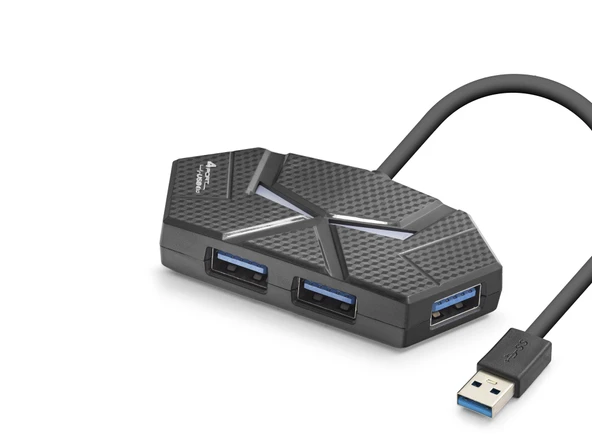 Usb 3.0 Hub Rgb 4 Port 5 Gbps 1.2 M HDX7050 ürün görseli 1