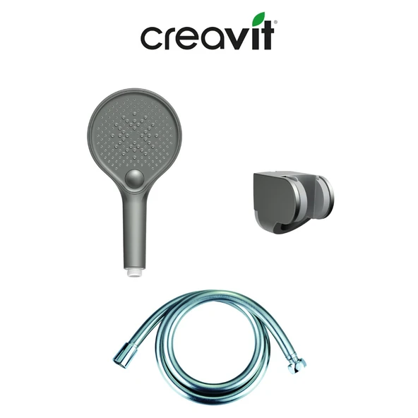 Creavit 3 Fonksiyonlu Gun Grey El Duş Seti SH102 ürün görseli 1