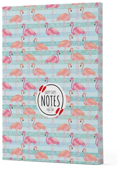 Flamingo 1 - Yan Baskılı Çizgili Defter ürün görseli 1