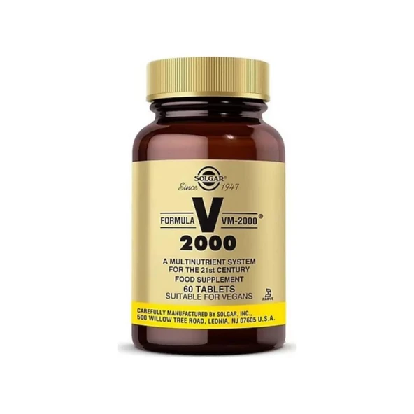 Solgar VM-2000 Multivitamin Mineral 60 Veg Tablet-SKT:02/2029 ürün görseli 1