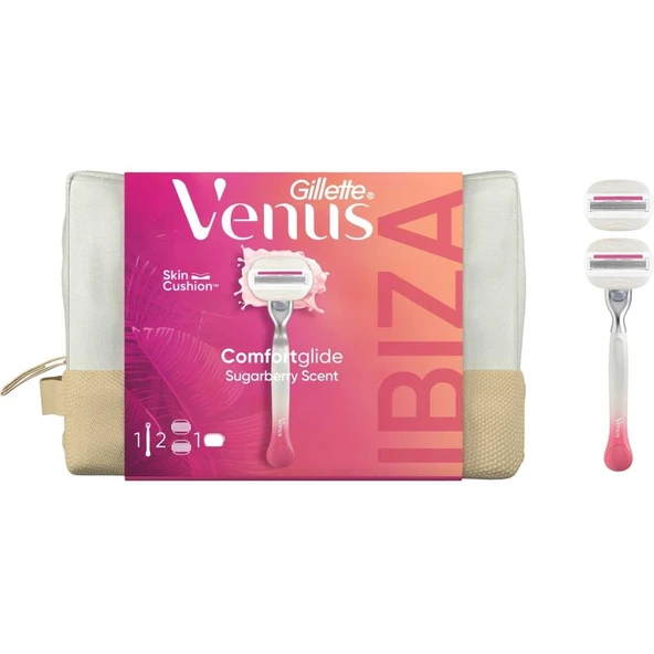 Gillette Venus Comfortglide Sugarberry + 2 Adet Yedek Başlık + Çanta ürün görseli 1
