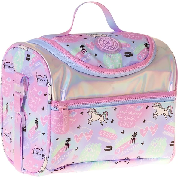 Kaukko Kids Kız Çocuk Dream Baskılı Isı Yalıtımlı Okul Beslenme Çantası (Çok Renkli) - L5344 ürün görseli 1
