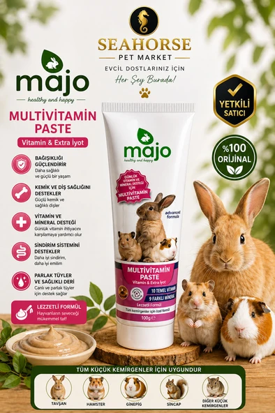 Multivitamin Paste Kemirgenler İçin 100g – Tavşan Hamster Ginepig Vitamin & Mineral Desteği ürün görseli 1