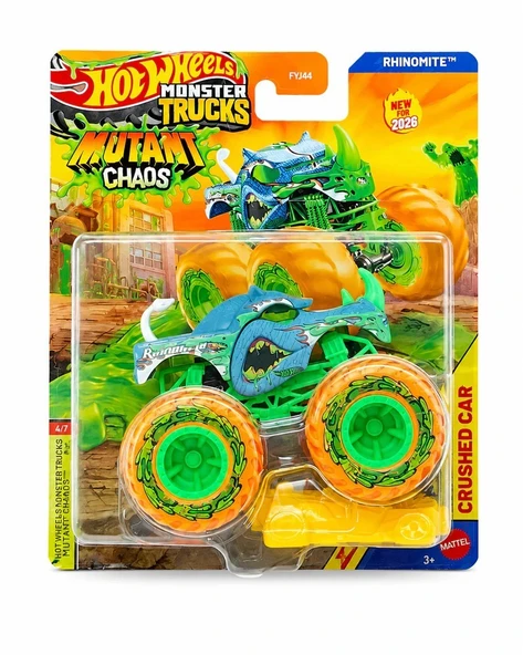 Hot Wheels Monster Trucks 1:64 Arabalar MUTANT CHAOS RHINNOMITE FYJ44-JHY57 ürün görseli 1