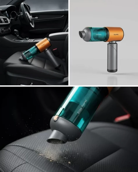 Nevamel® Araç İçin El Tipi Süpürge Güçlü Motor ve Uzun Pil Ömrü ürün görseli 1