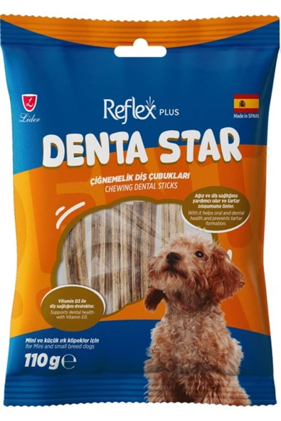 Plus Dentastar / Çiğnemelik Diş Çubukları Mini ve Küçük Irk Yetişkin Köpek Ödül Maması 110GR ürün görseli 1