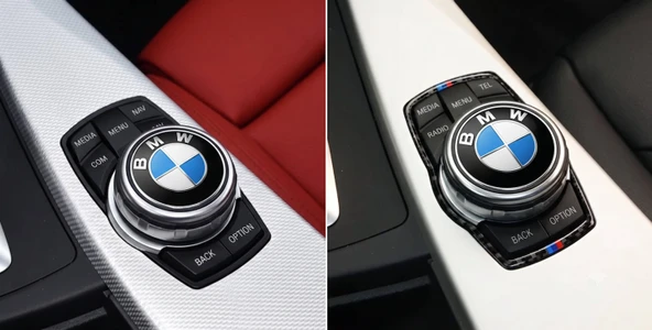 Bmw F30/F34/F26/F20/F10 Uyumlu Joystick Konsol Sticker Arma Logo 45Mm 4.5 CM 1 ADET MAVİ ürün görseli 1