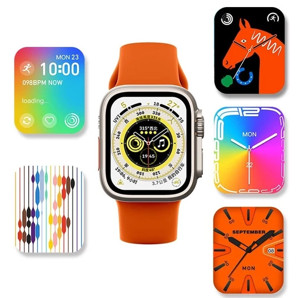 Ws28 Ultra 49mm Siri Tansiyon Ateş Nabız Ölçer Akıllı Saat ürün görseli 1