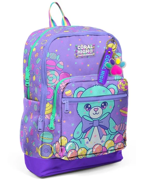 Coral High Şeker Ayıcık Desenli Okul Sırt Çantası 33205 ürün görseli 1