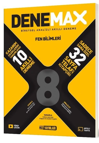 Hız 2026 8. Sınıf Lgs Fen Bilimleri 10 Lu Denemax Akıllı Deneme ürün görseli 1