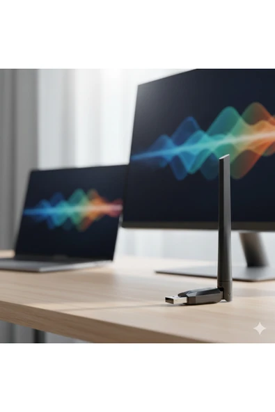 Zilvana Wi-Fi 6 USB Kablosuz Ağ Adaptörü | 1200Mbps Hız | Harici Antenli | PC & Laptop Uyumlu Kolay Kurulum ürün görseli 1