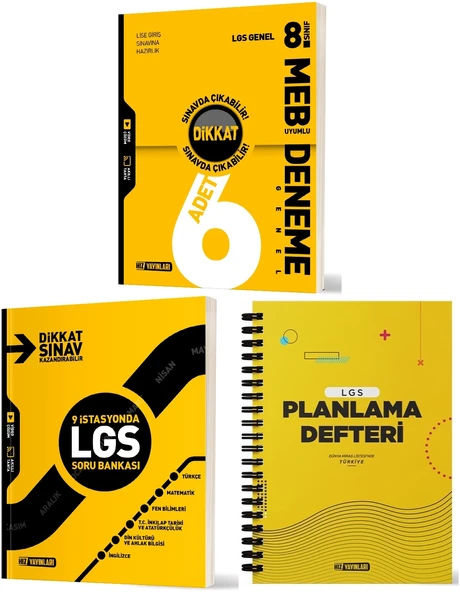 Hız 2026 8. Sınıf Lgs Planlama Defteri + Genel Deneme + 9 İstasyonda Seti 3 Kitap ürün görseli 1