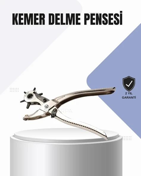 Nevamel® Kemer Delme Pensesi Çok Amaçlı 6 Farklı Delik Boyu Ayarlı Deri Delme Aleti ürün görseli 1
