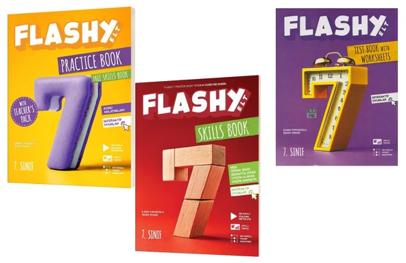 Flashy Elt 2026 7. Sınıf Flashy Practice Book + Skills + Test Seti 3 Kitap ürün görseli 1