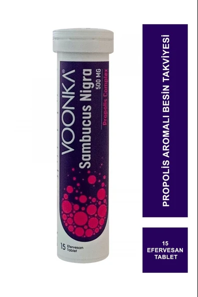 Voonka Sambucus Nigra Propolis Complex 15 Efervesan Tablet ürün görseli 1