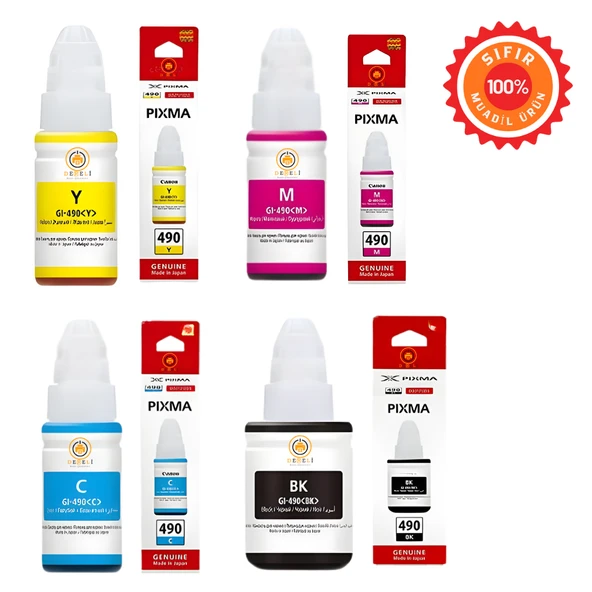Premium GI-490 GI-890 GI490 GI890 Muadil Mürekkep Sarı 70ML Canon Pixma G3400 G2400 G3411 G2411 G1400 G1411 G4411 G3410 G2410 Tanklı Yazıcı Mürekkebi ürün görseli 1
